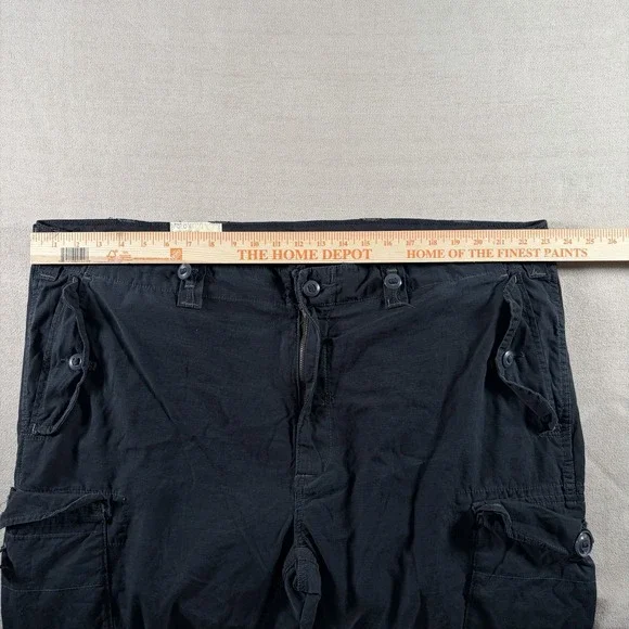 Polo Ralph Lauren Pants Mens 46x32 Black Combat Cargo Paratrooper OG 107 RLPC